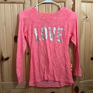 Love pullover with hood